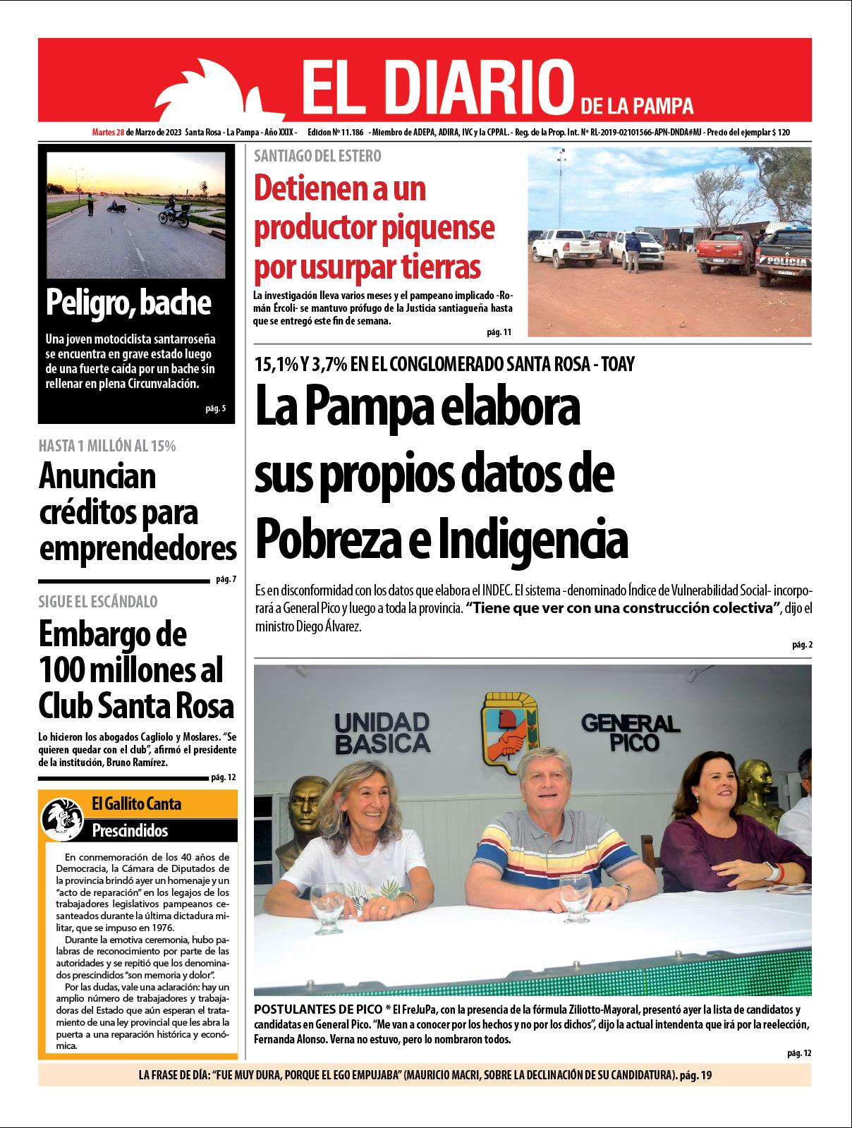 Tapa del diacutea martes 28 de marzo de 2023